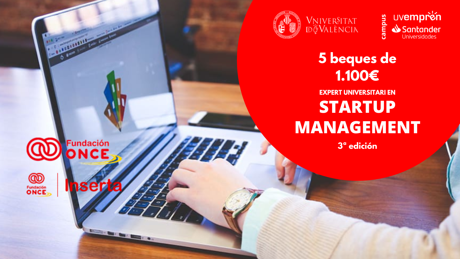 Cinco becas de 1.100 € para personas con discapacidad: Experto en startup management
